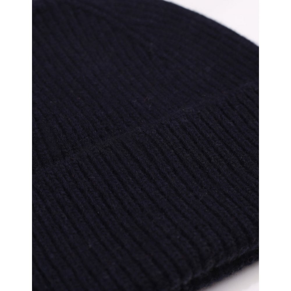 Merino Wool Beanie - Navy Blue