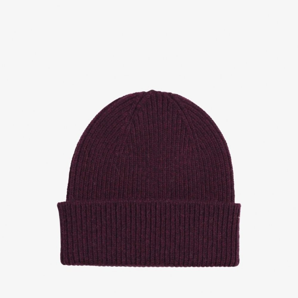 Merino Wool Beanie - Oxblood Red