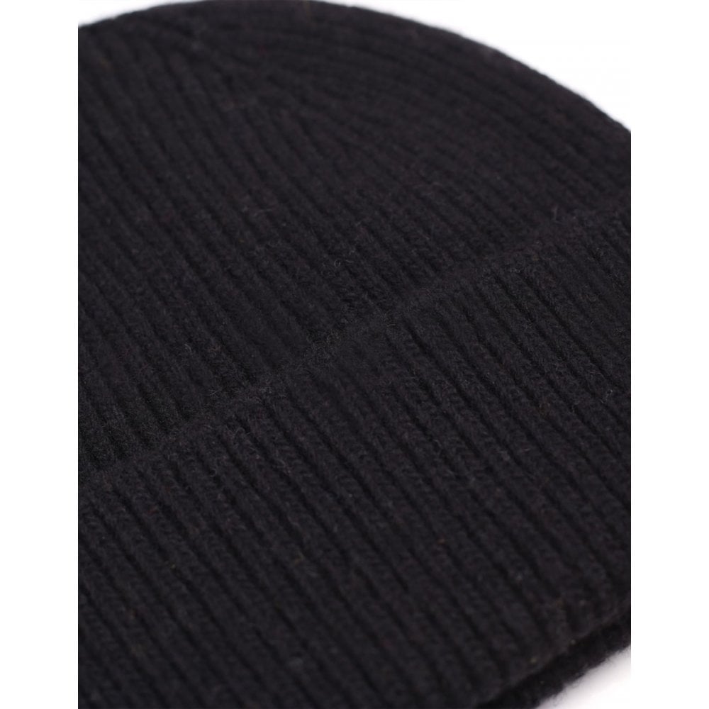 Merino Wool Beanie - Deep Black