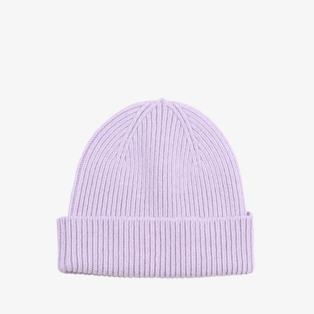 Merino Wool Beanie - Soft Lavender