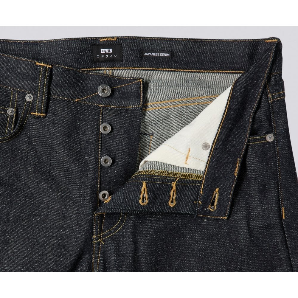 ED-39 Regular Loose Jeans Red Listed Selvage Denim - 14oz Unwashed