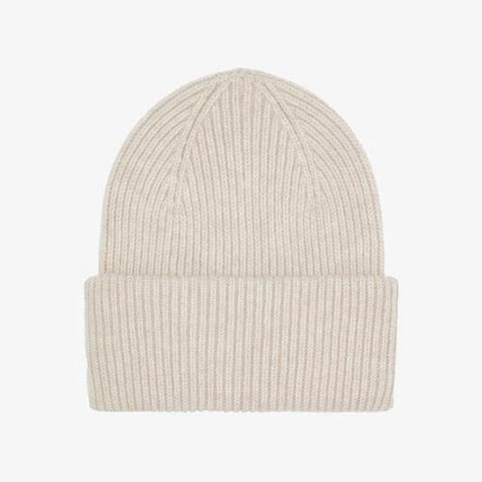 Merino Wool Beanie - Ivory White