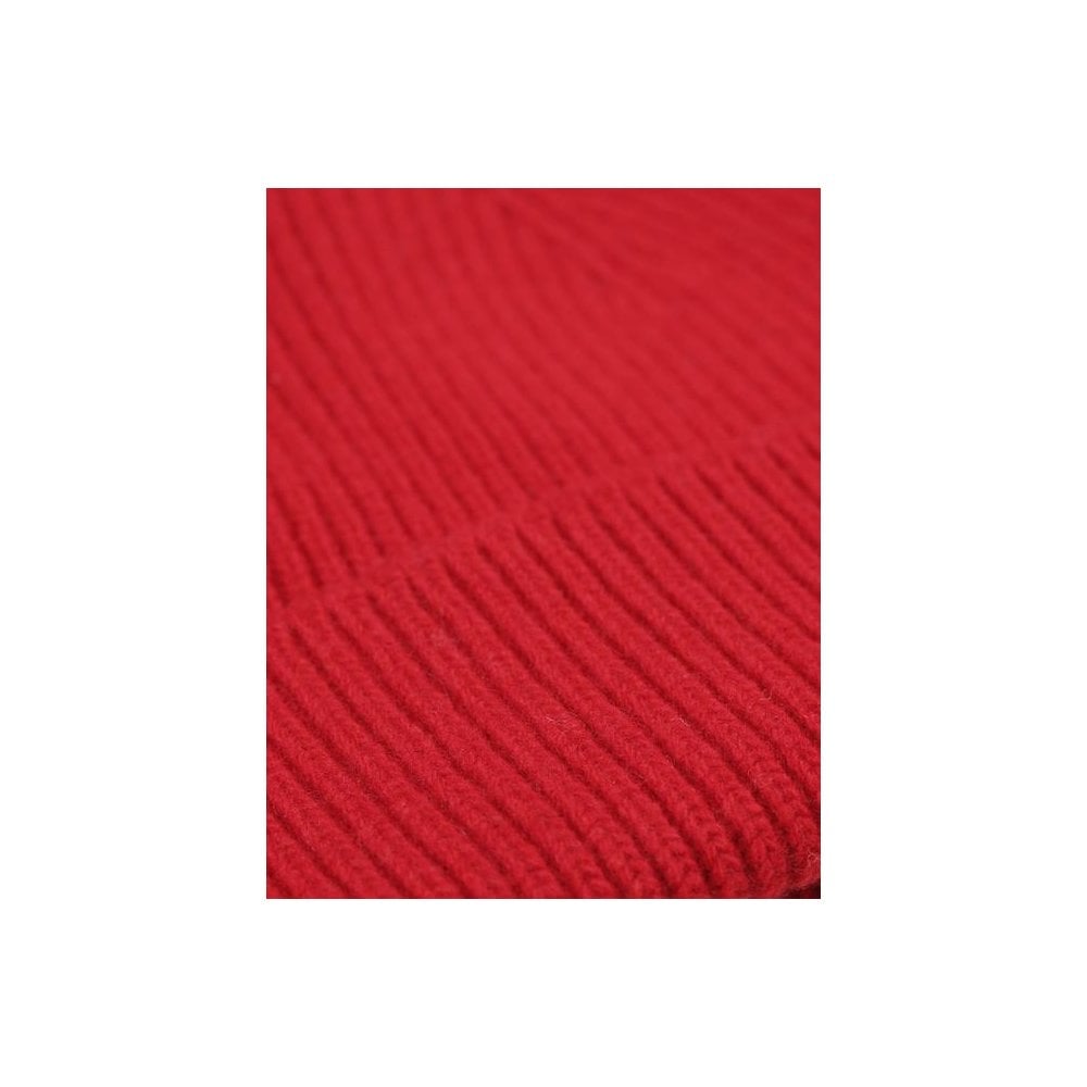 Merino Wool Beanie - Scarlet Red