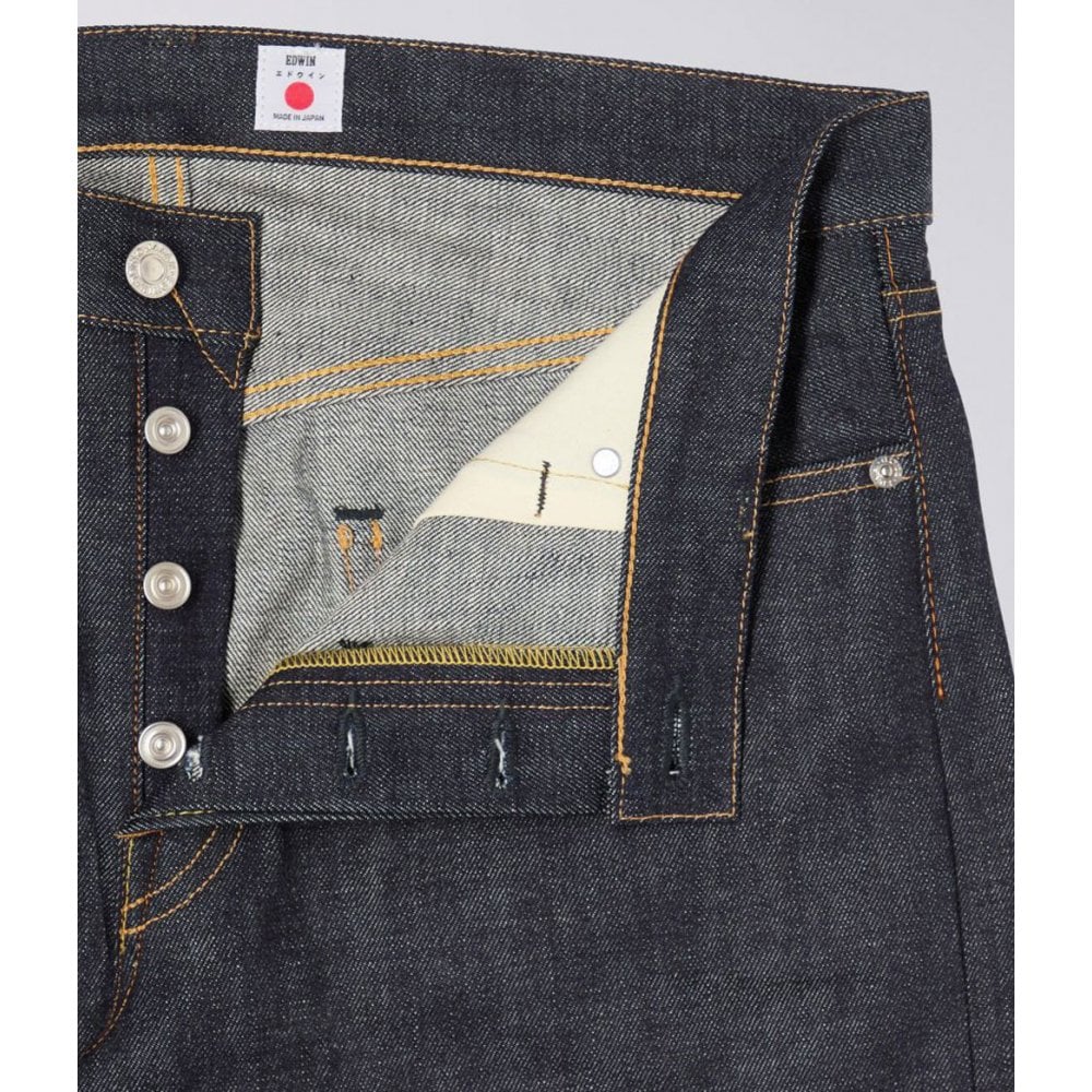 Regular Tapered Jeans Nihon Menpu Dark Pure Indigo Rainbow Selvage - 13.5oz Blue Unwashed