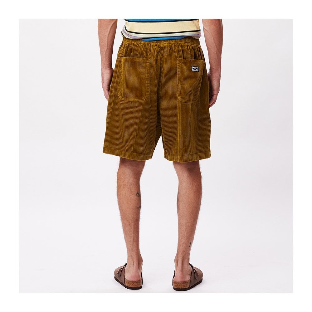 Easy Relaxed Corduroy Short - Olive Oil