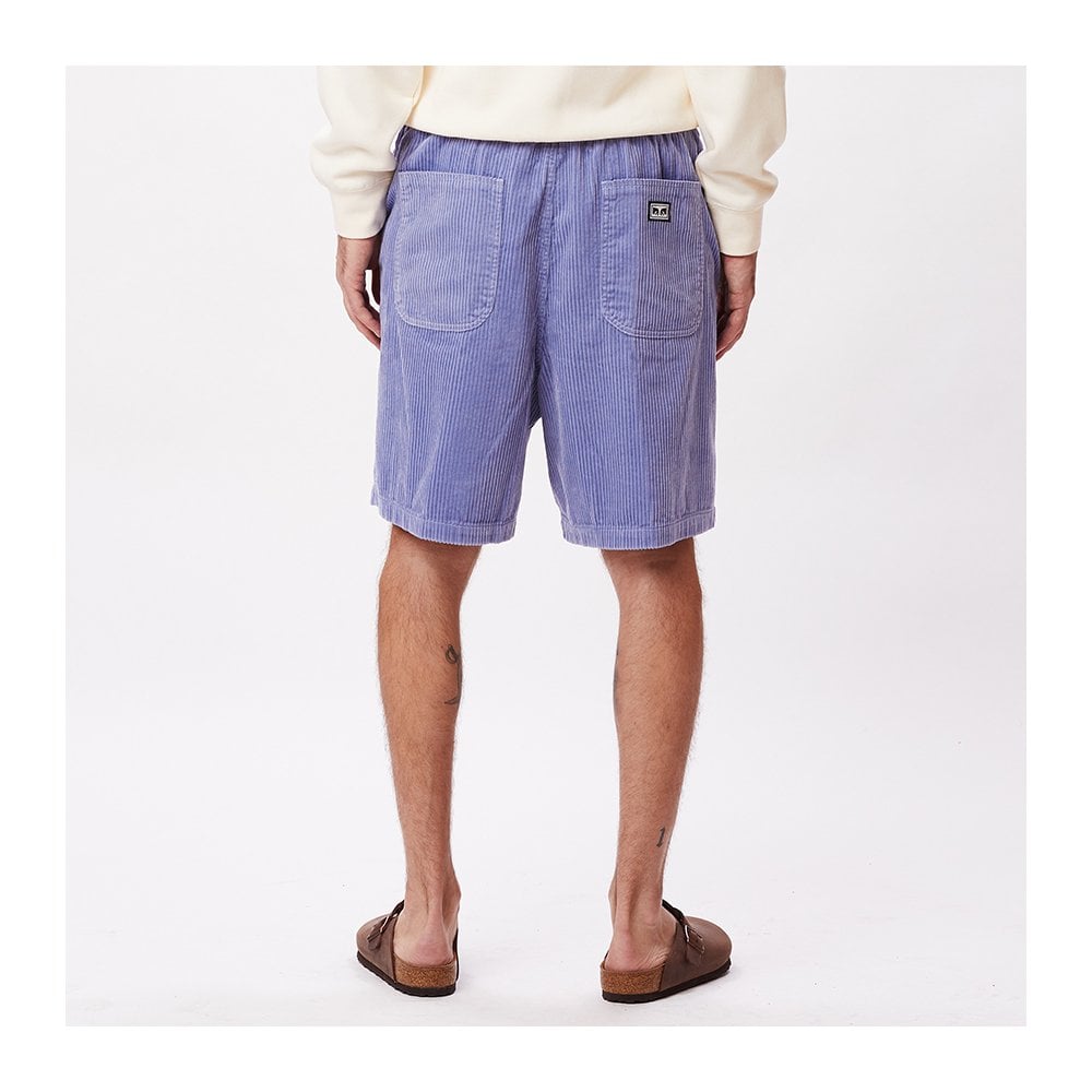 Easy Relaxed Corduroy Short - Iris Flowers