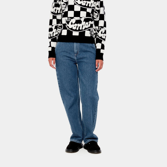 Women's W' Pierce Pant Straight Blue Stone Wash - Blue (stone Washed)