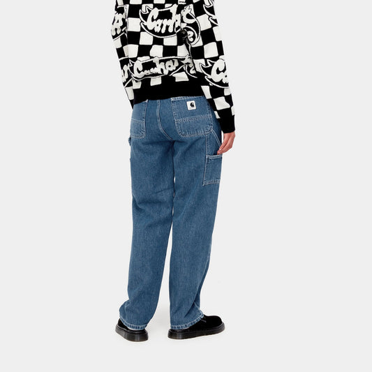 Women's W' Pierce Pant Straight Blue Stone Wash - Blue (stone Washed)