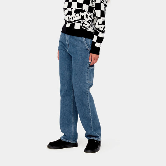 Women's W' Pierce Pant Straight Blue Stone Wash - Blue (stone Washed)