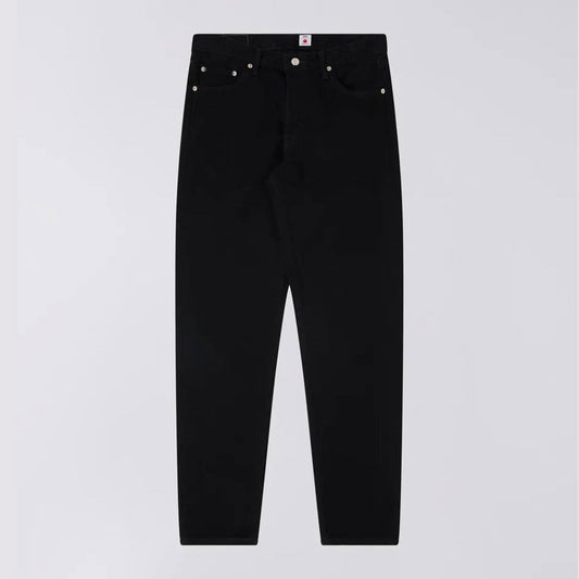 Regular Tapered 'Kaihara' Right Hand Black Denim 13oz - Black