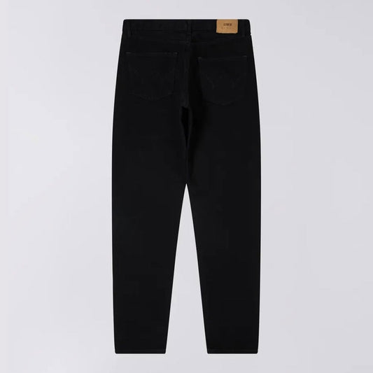 Regular Tapered 'Kaihara' Right Hand Black Denim 13oz - Black