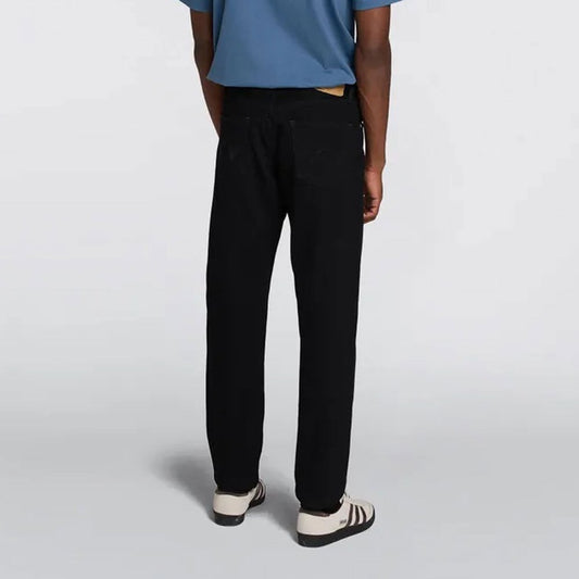 Regular Tapered 'Kaihara' Right Hand Black Denim 13oz - Black