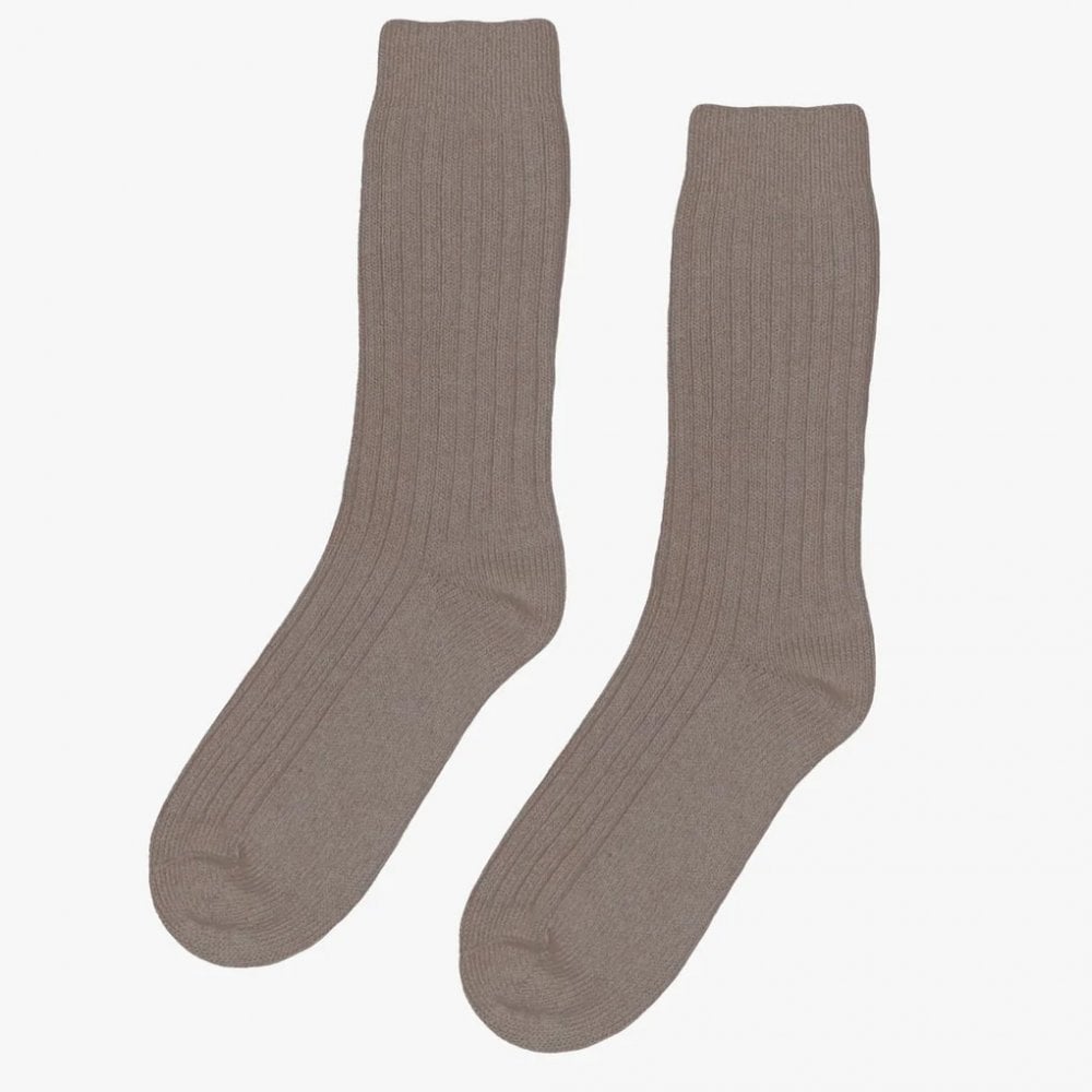 Merino Wool Blend Socks - Warm Taupe