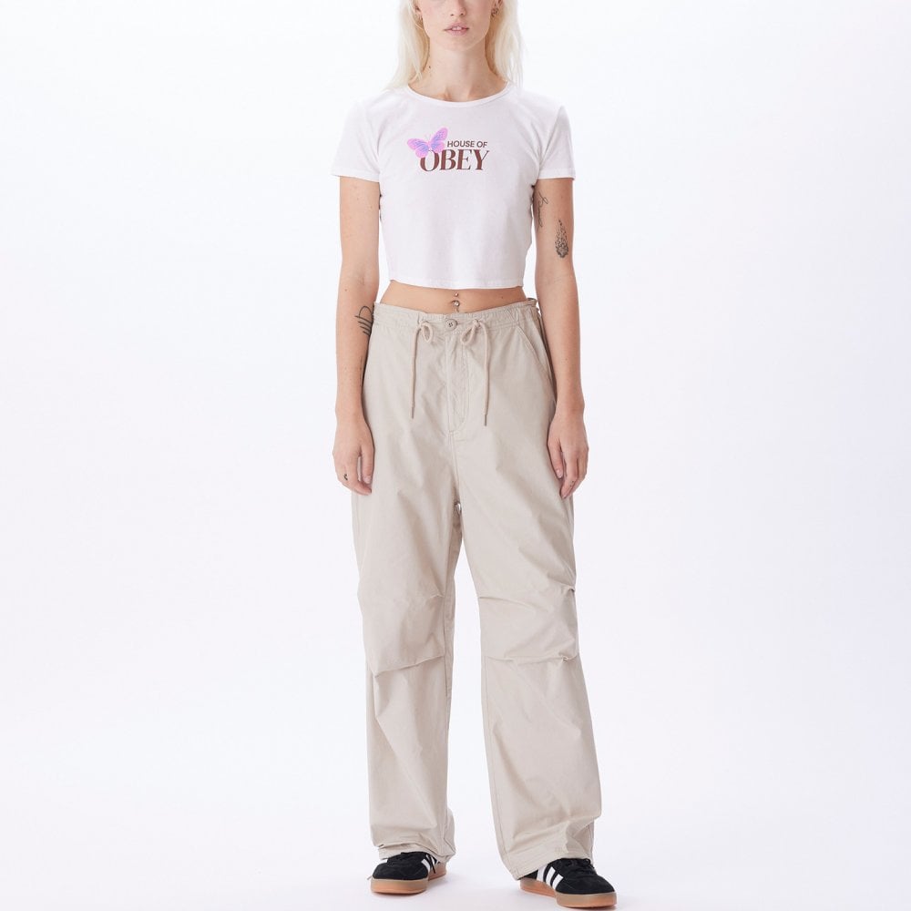 Womens Mina Parachute Pant - Silver Grey