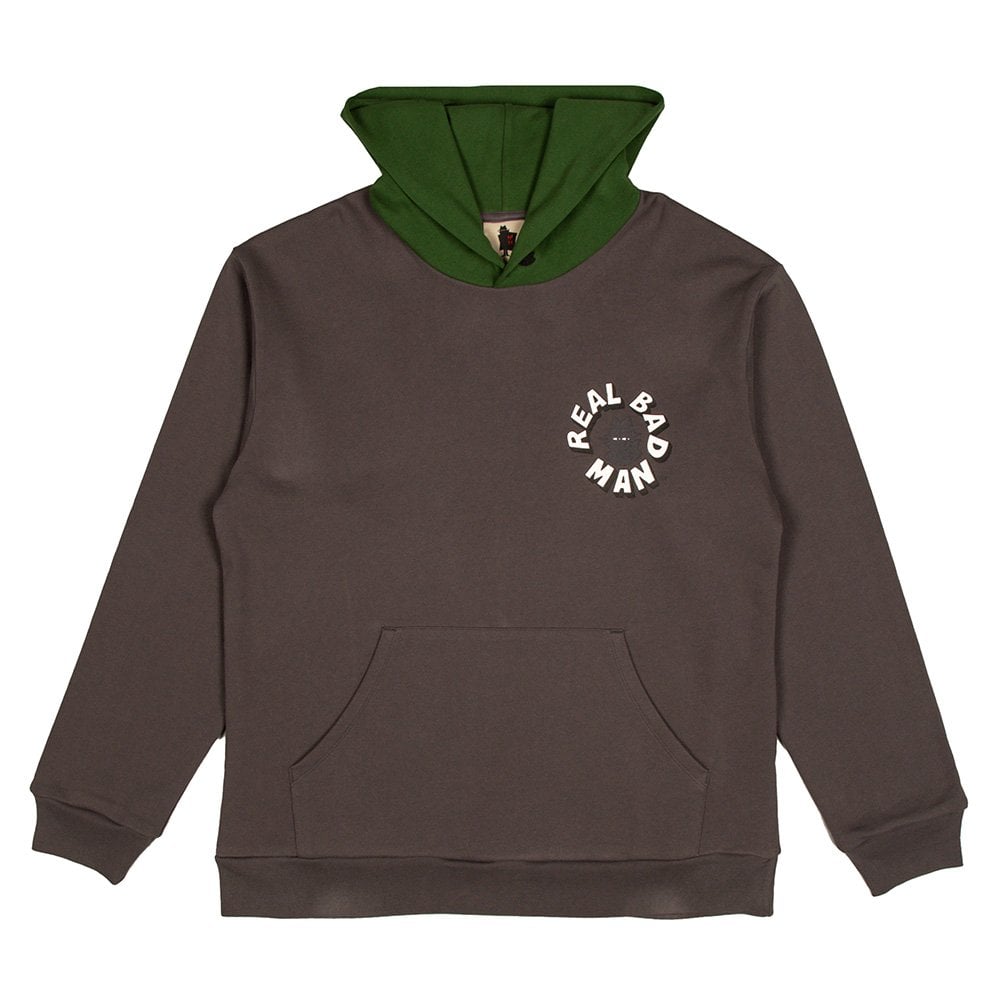 Rbm Hood Fleece Washed Black
