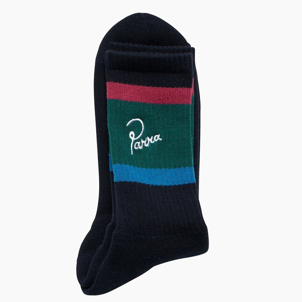 Script Logo Crew Socks Dark Blue