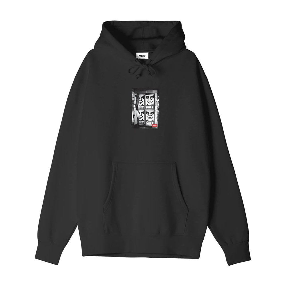 Obey Icon Photo Hooded Sweat - Black