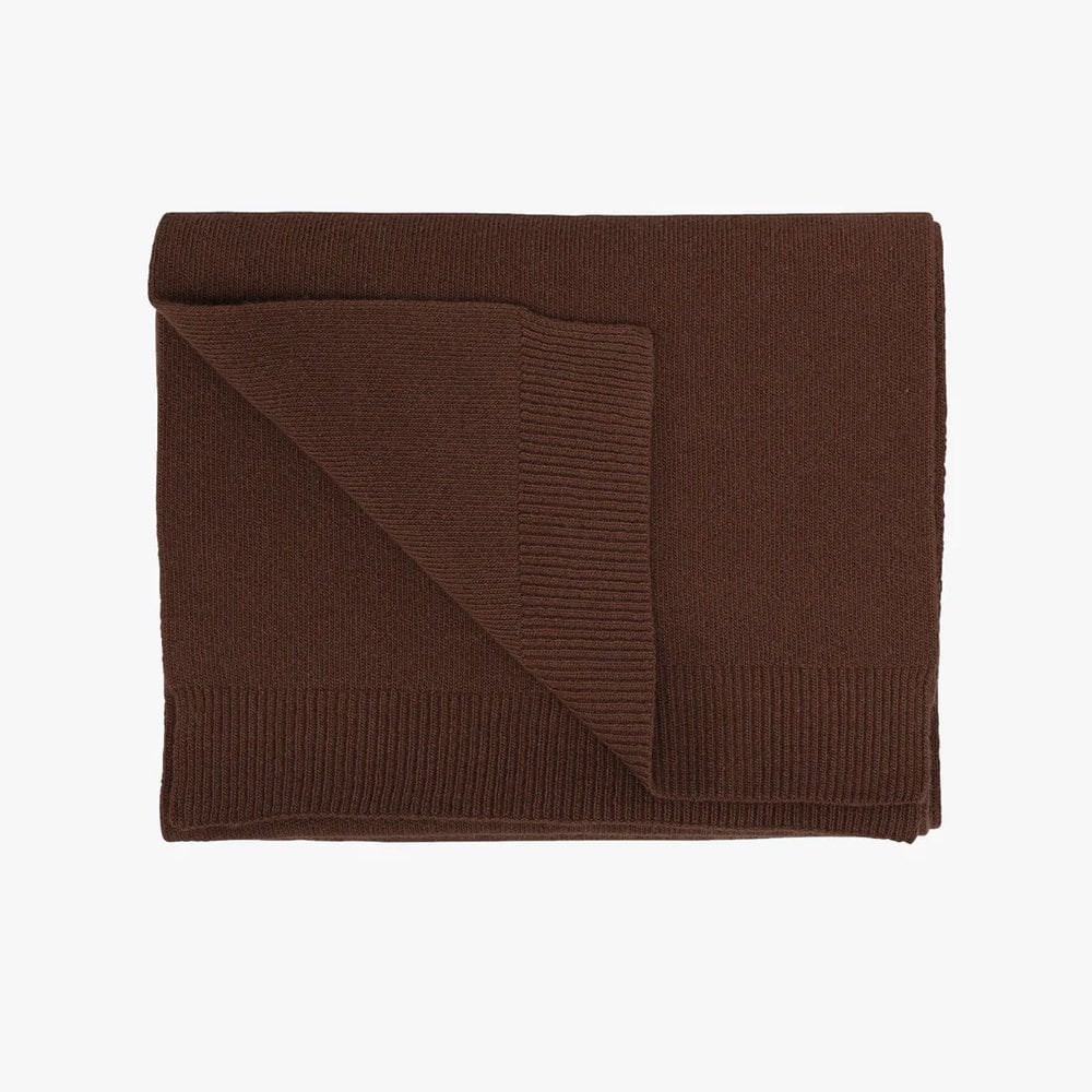 Merino Wool Scarf - Coffee Brown