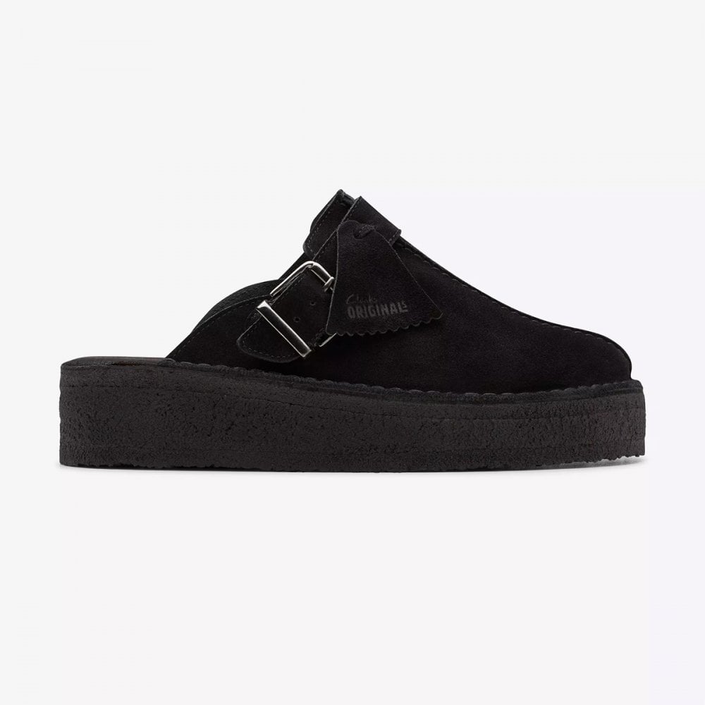 Women's Trek Wedge Mule - Black Suede