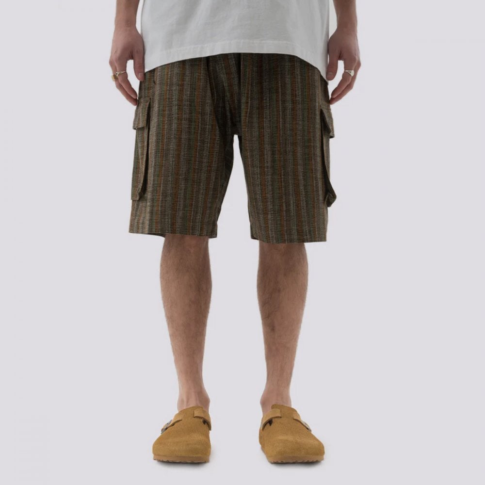 5117 Wagara Low Cargo Track Shorts - Olive