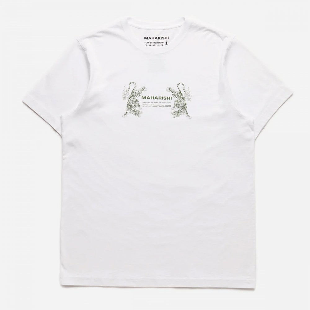 1305 Double Tigers Miltype T-shirt - White