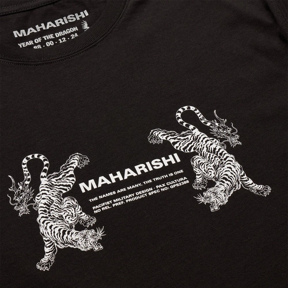 1305 Double Tigers Miltype T-shirt - Black