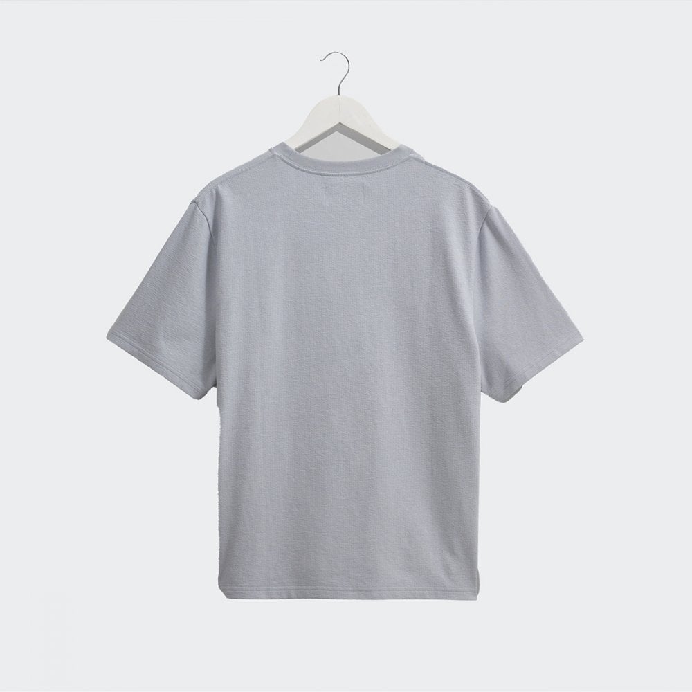 Dean Textured Organic Cotton T-Shirt - Blue