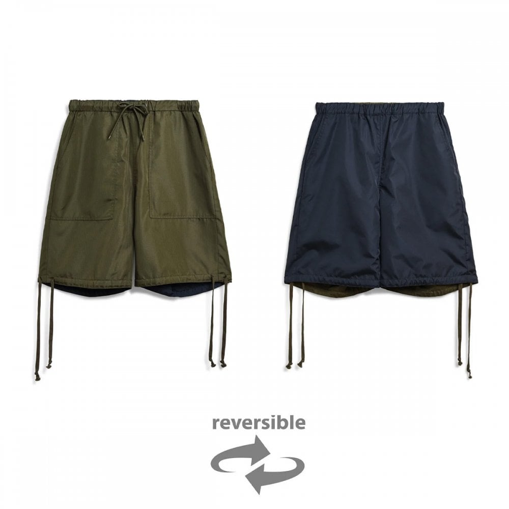 Non Down Military Reversible Shorts - Dark Olive