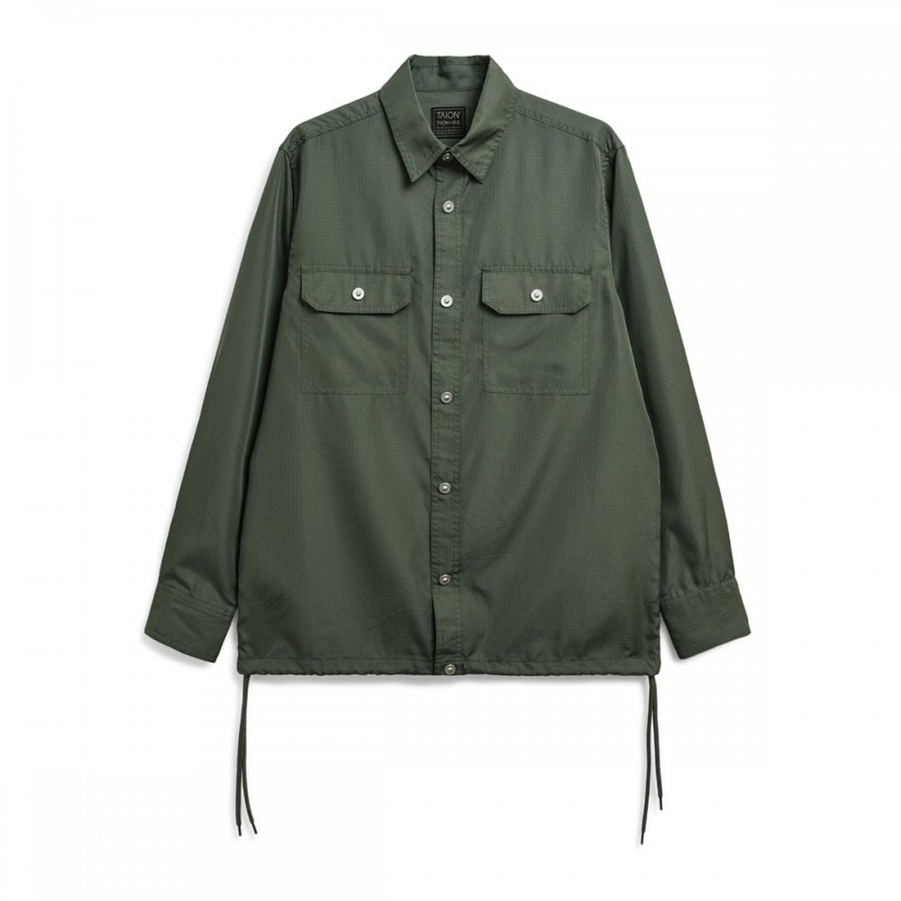 Non Down Military Long Sleeve Shirt - Olive