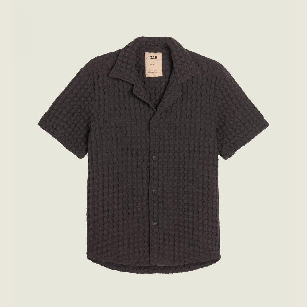 Nearly Black Cuba Waffle Shirt