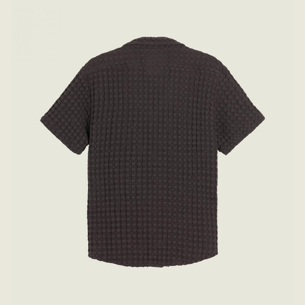 Nearly Black Cuba Waffle Shirt