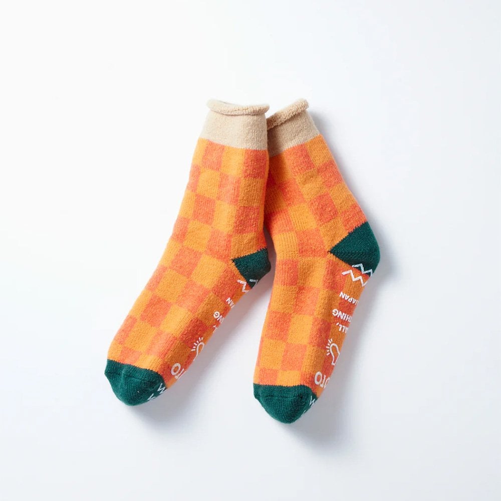 Pile Room Socks - Beige/d,green