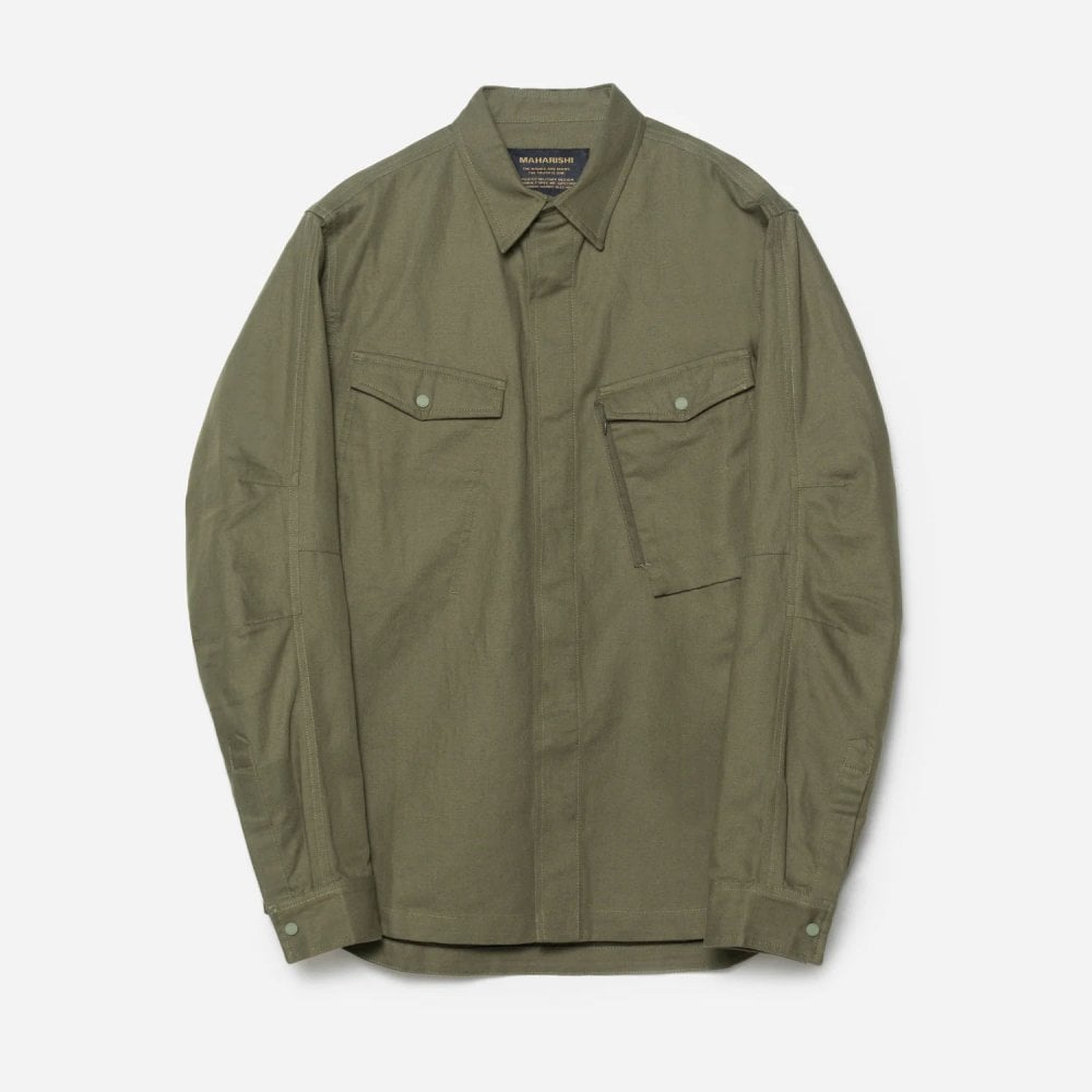 7028 Miltype Organic Custom Shirt - Olive Og-107f