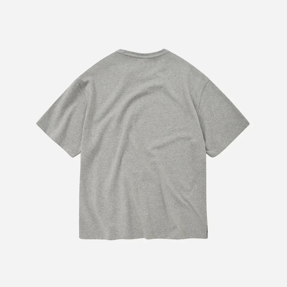 OG Double Rib Oversized Tee - Melange Grey