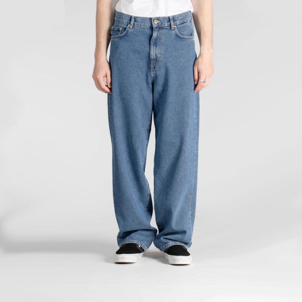 Wide 5 Pocket Pant - Heavy Stone Wash Denim