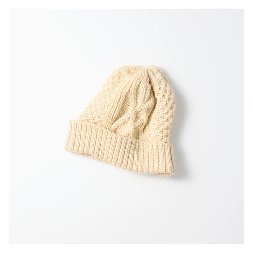 AC/W Aran Cable Watch Cap - Ivory