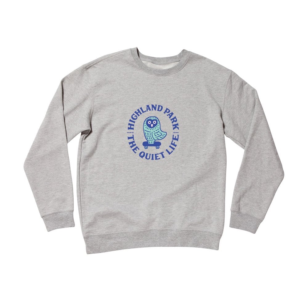 Skating Owl Crew Sweat - Grey Heather