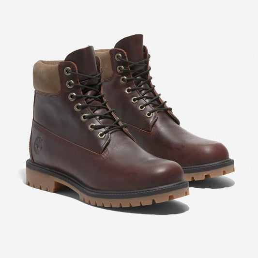Premium 6-inch Lace Up Waterproof Boot - Burgundy Full Grain