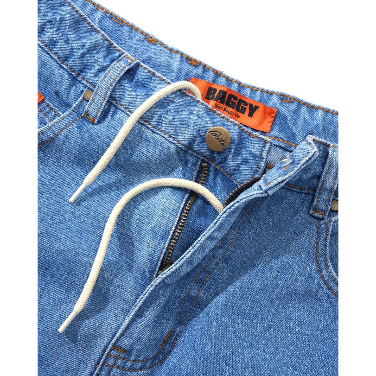Baggy Denim Jeans Washed Indigo