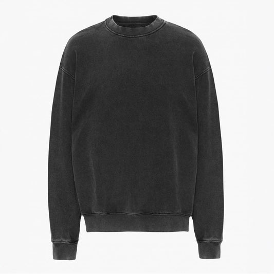 Organic Oversized Crew - Faded Black