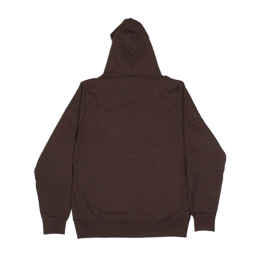 Collegiate Two-pocket Snap Hoodie - Chocolate