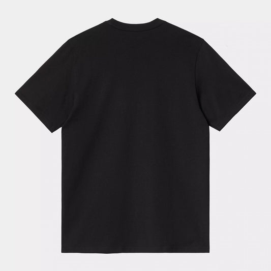 S/s Pocket Heart T-shirt - Black / Black