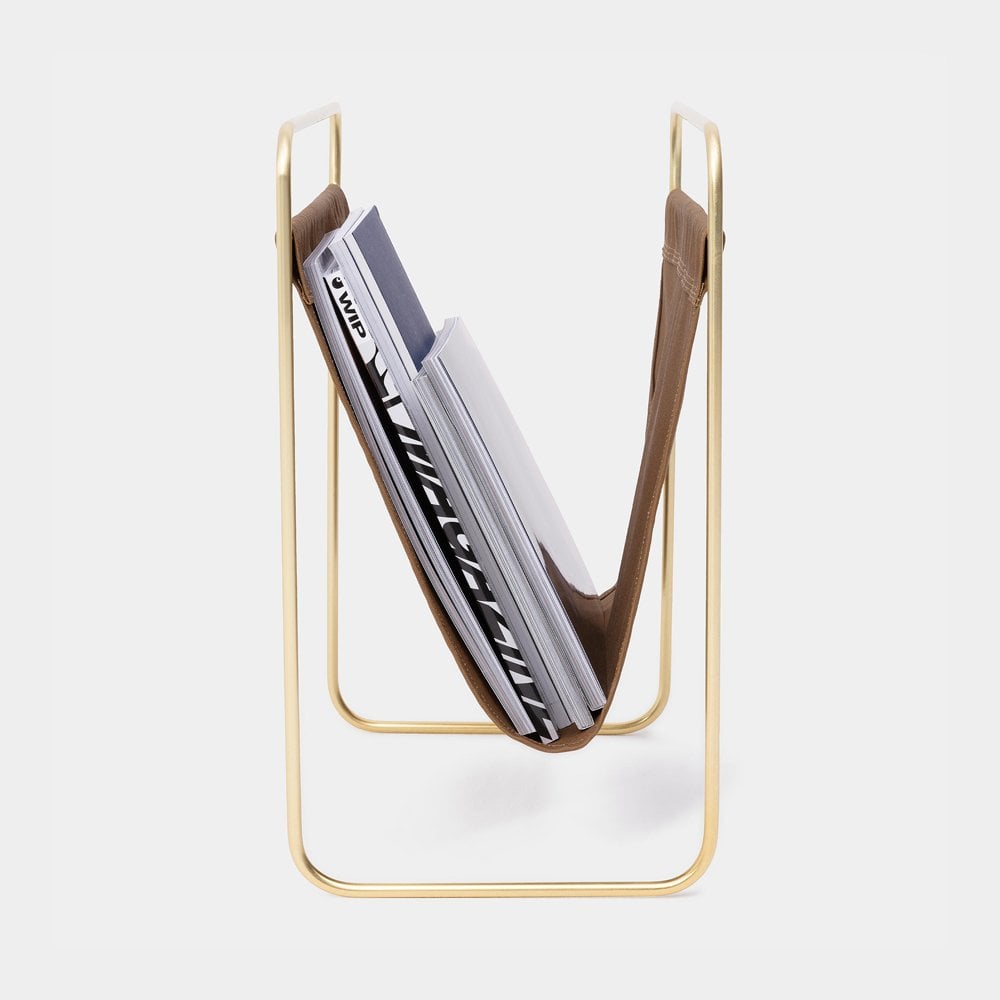 Canvas Magazine Stand, Hamilton Brown