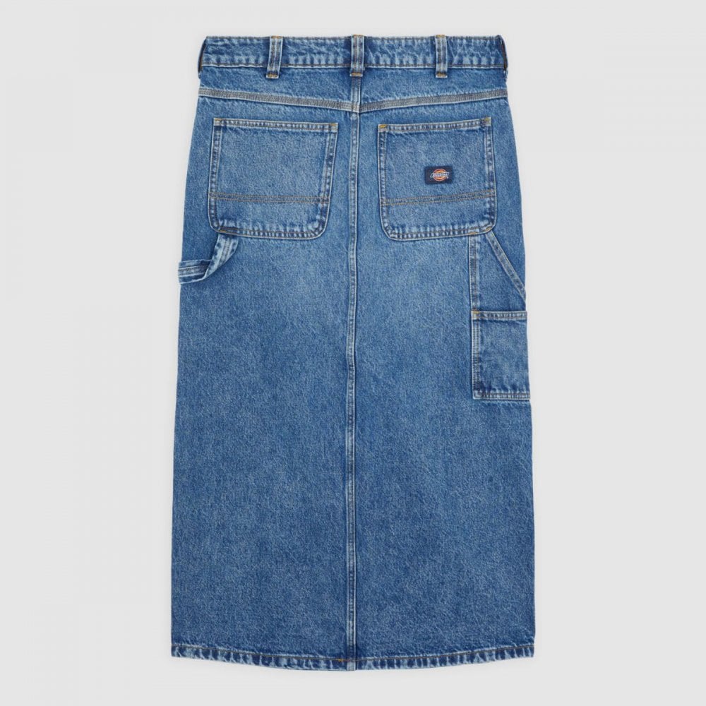 Women's Long Denim Carpenter Skirt
