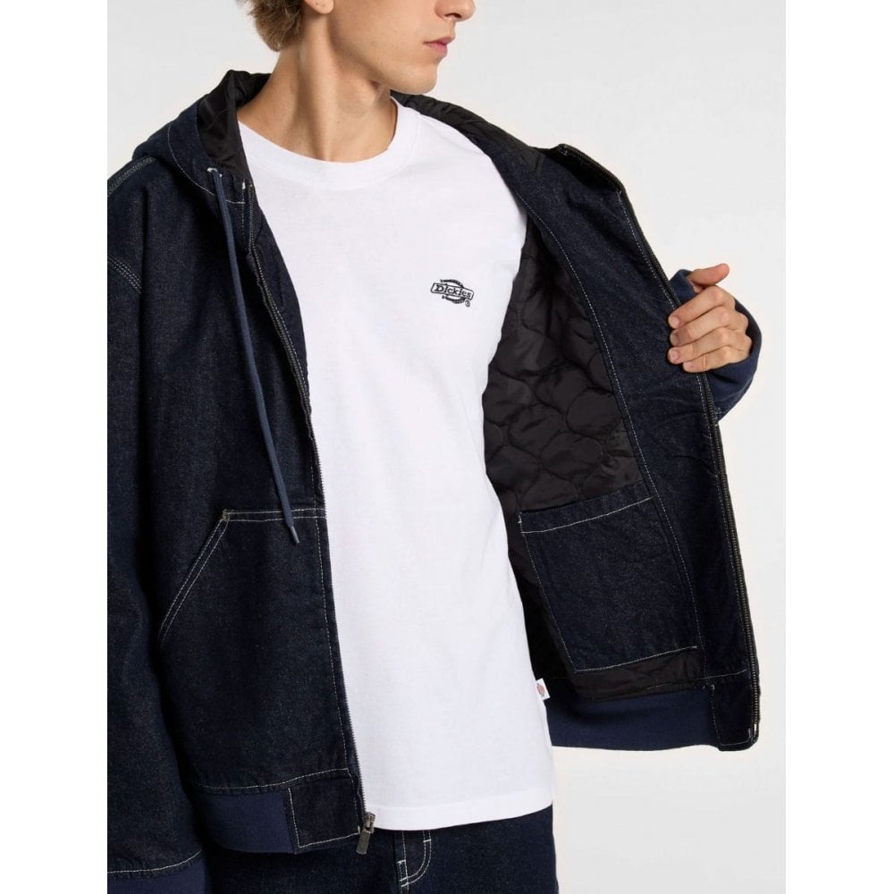 Dickies Hooded Denim Jacket - Blue Rinsed
