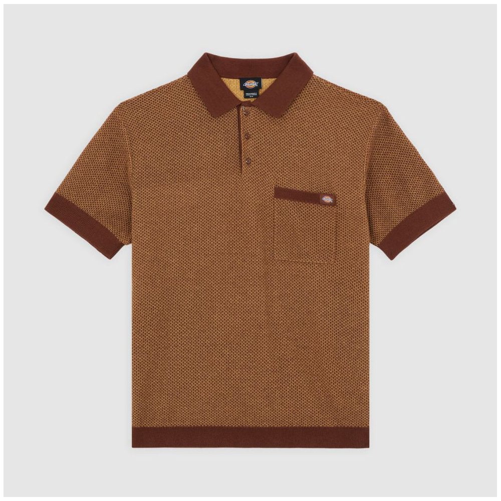 Rocky Knit Polo Shirt Oak Buff