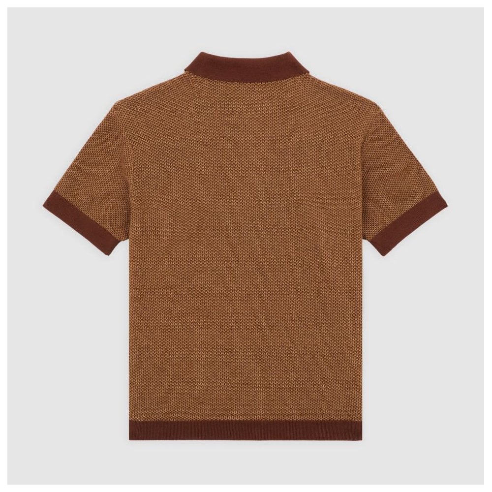Rocky Knit Polo Shirt Oak Buff