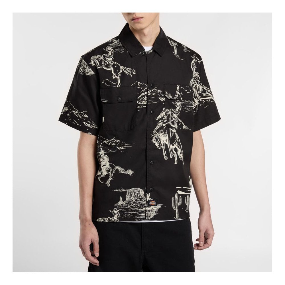 Savage Short Sleeve Work Shirt Black