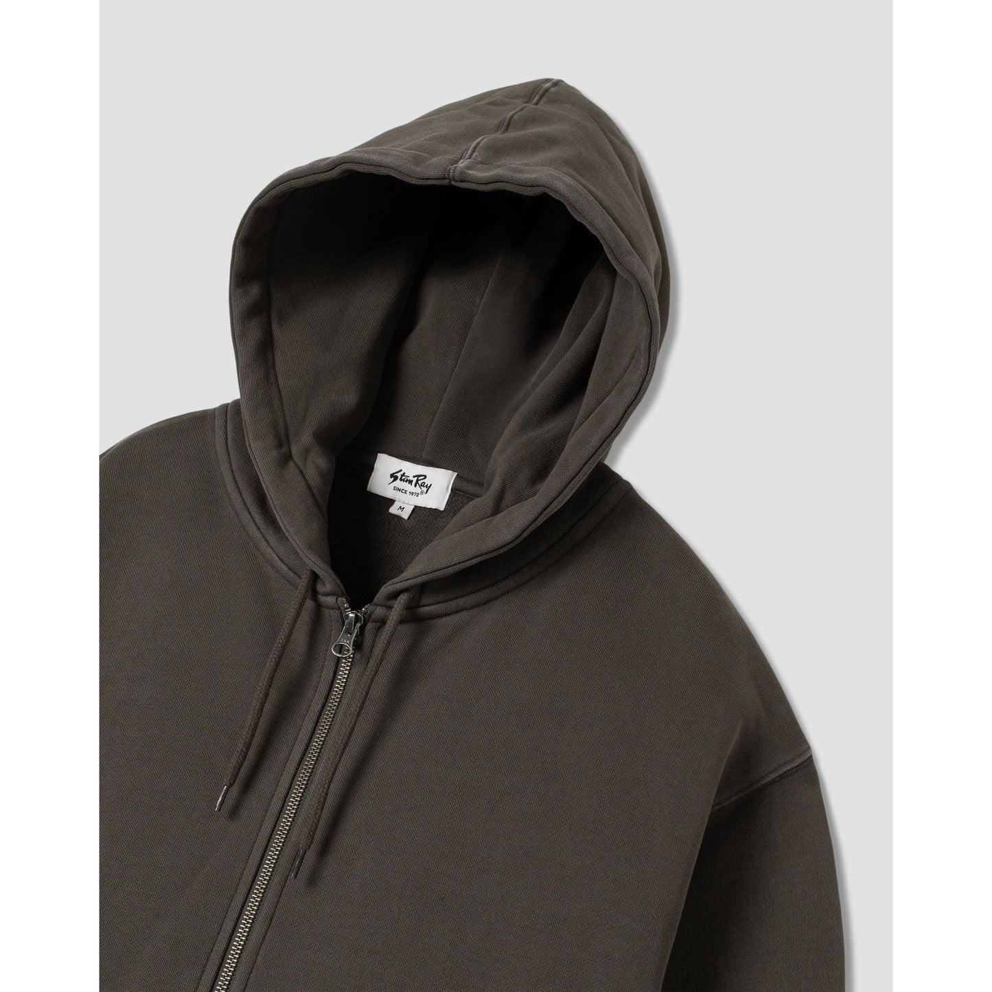 Patch Zip Hood - Washed Black