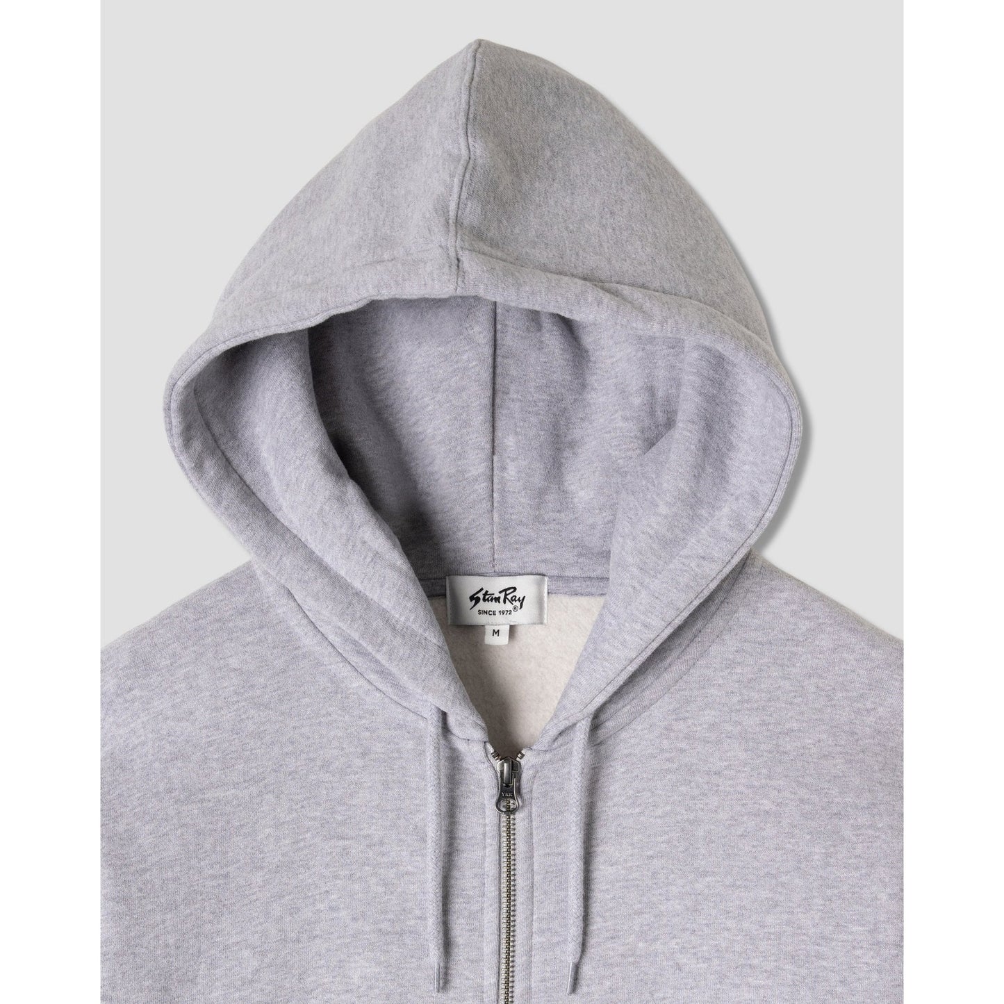 Patch Zip Hood Grey Heather